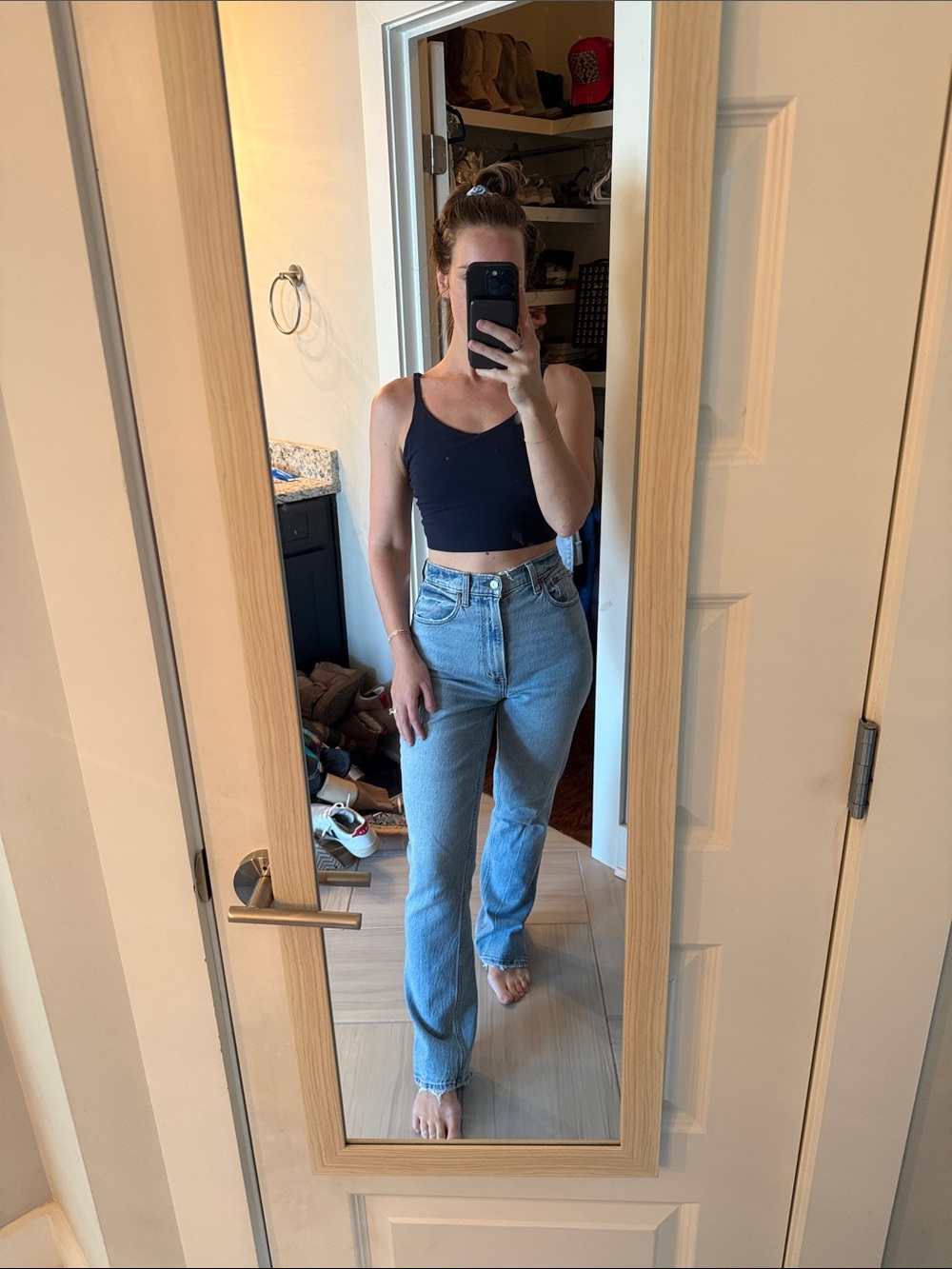 A & F 90s Straight Ultra High Rise Curve Love